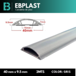 CANALETA DE PISO PVC 40MM 1 VIA - EBPLAST