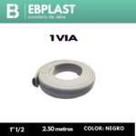 CANALETA DE JEBE 1 VIA – COLOR PLOMO GROSOR DE 1 ½ ” - EBPLAST