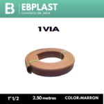 CANALETA DE JEBE 1 VIA – COLOR MARRON GROSOR DE 1 ½ ” - EBPLAST