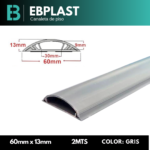 CANALETA DE PISO PVC 60MM 1 VIA - EBPLAST