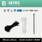 CINTILLO 350X4.8 MM (BLANCO Y NEGRO) - EB